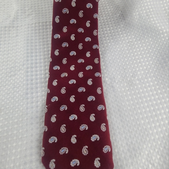 Vintage Smith & Logsdon Men’s Necktie Maroon Paisley 57"x3 - Picture 1 of 3